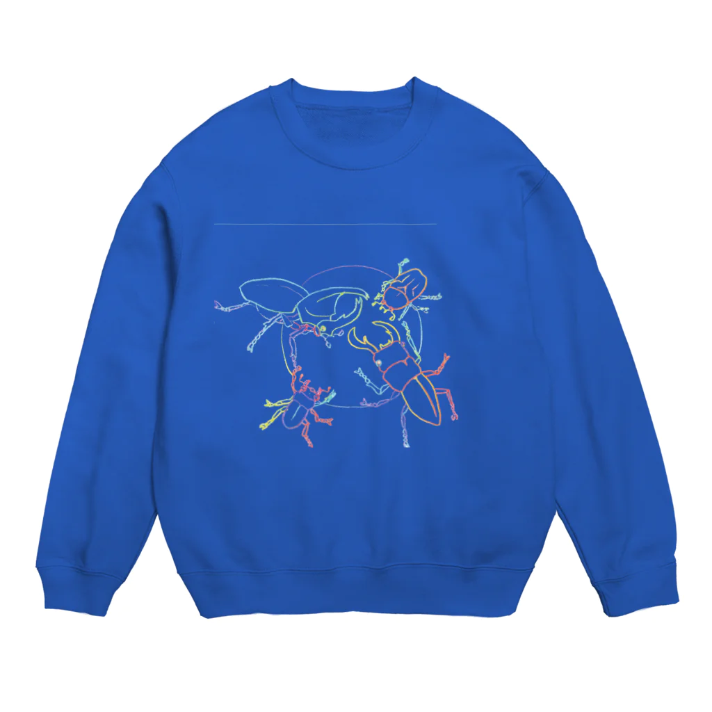 harukanitukiの★カブトムシ　クワガタムシ　オス　メス Crew Neck Sweatshirt