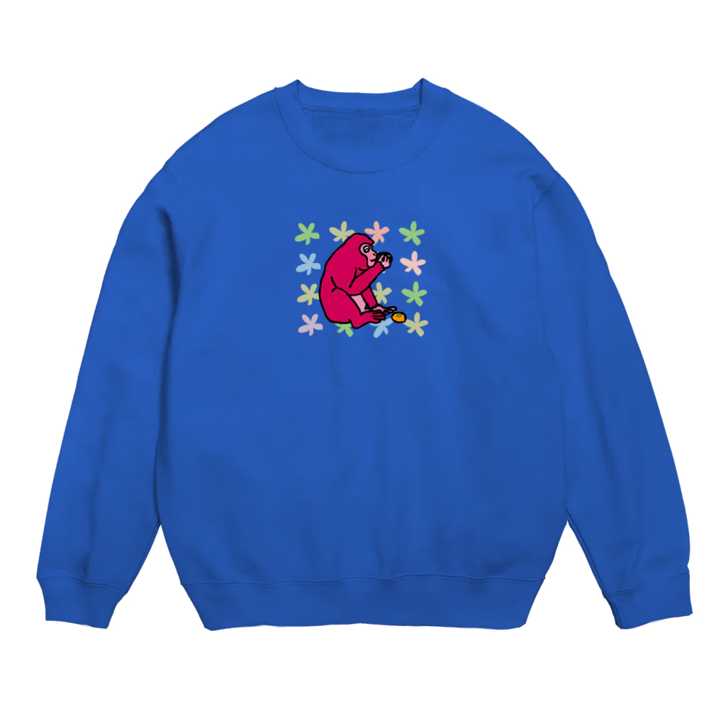 ジルトチッチのデザインボックスのピンクのおさるで健康ダイエット Crew Neck Sweatshirt