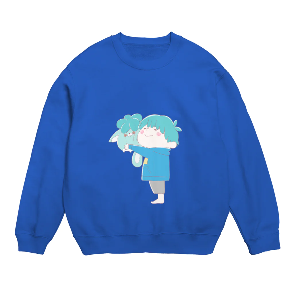 じんねこショップのじんねこぬいぐるみ 淡い色ver Crew Neck Sweatshirt