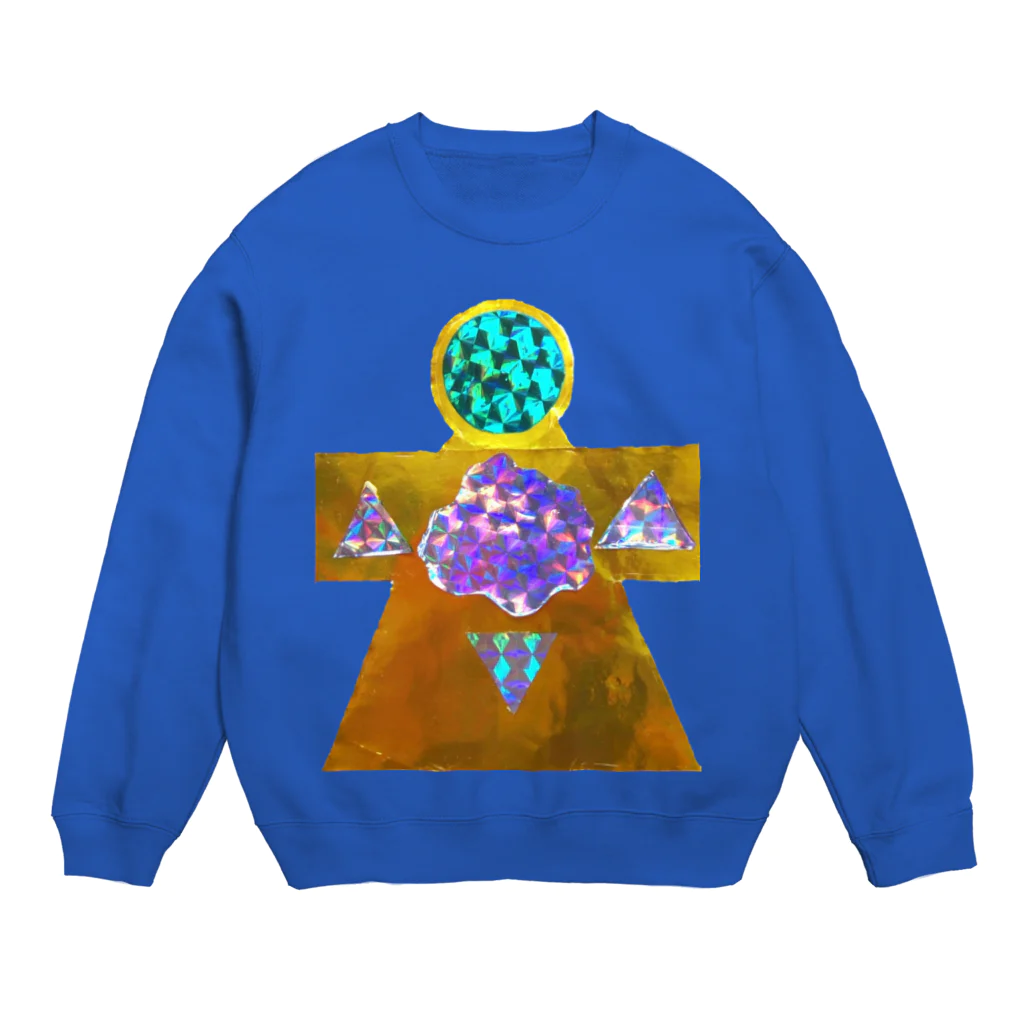 湯沢恵理　宇宙アイテムのメタリックお守り宇宙人スウェット Crew Neck Sweatshirt