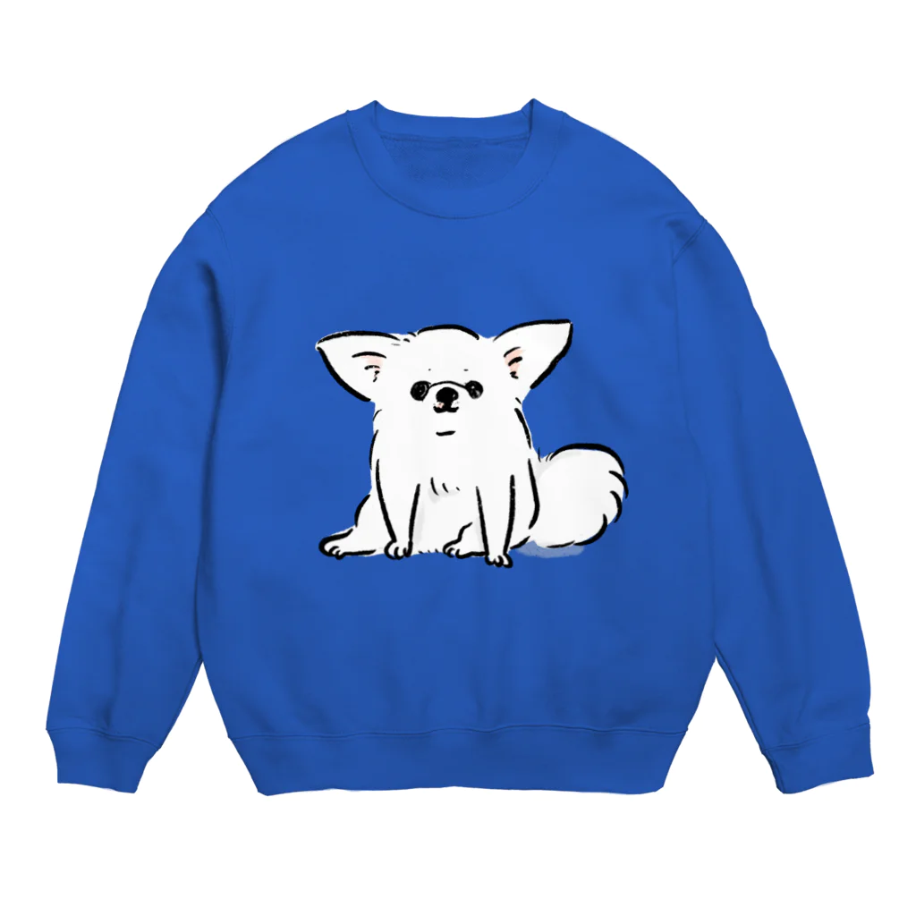 ぺろぺろぺろぺろ【せいこせんせい】のチワワおすわり【せいこせんせい】 Crew Neck Sweatshirt