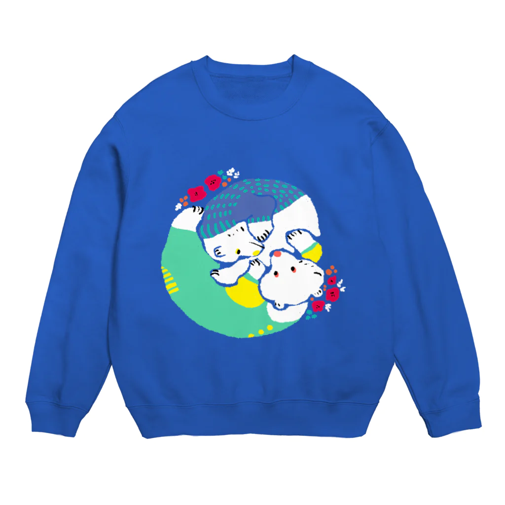 mya-mya=MIYA JUNKO's shop 02のクマとクマでぐるぐる Crew Neck Sweatshirt