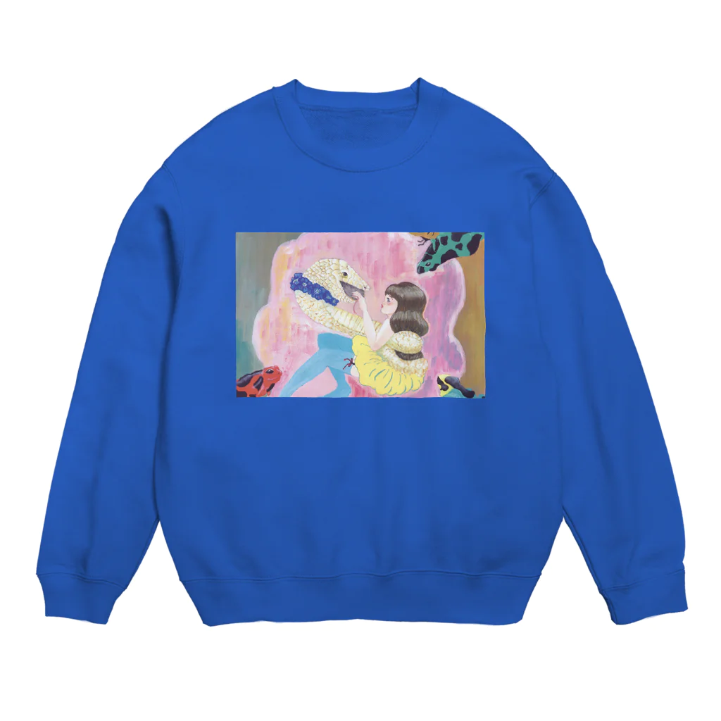 しのしの本舗の爬虫類両生類ライフ Crew Neck Sweatshirt