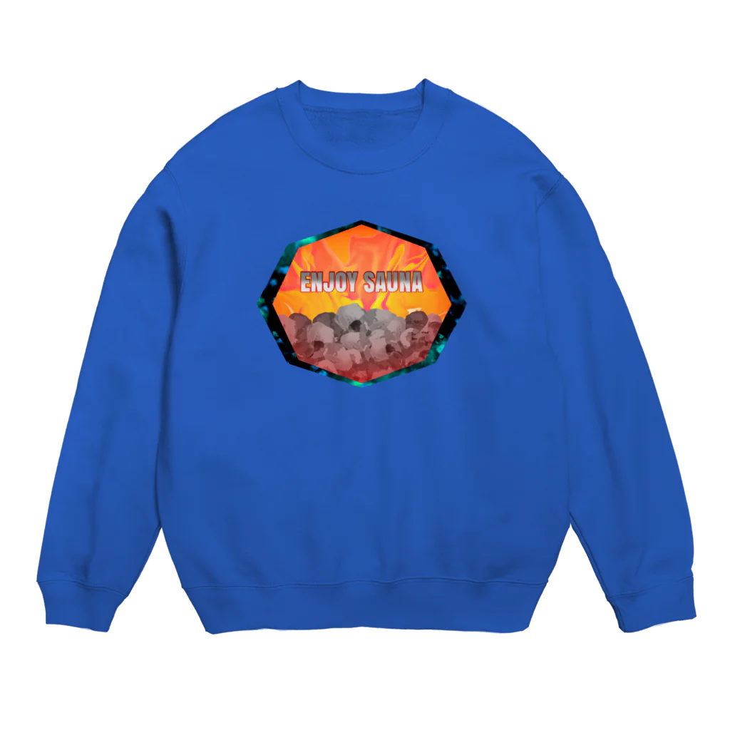 ぽんぽこあんぽんたんのENJOY SAUNA Crew Neck Sweatshirt