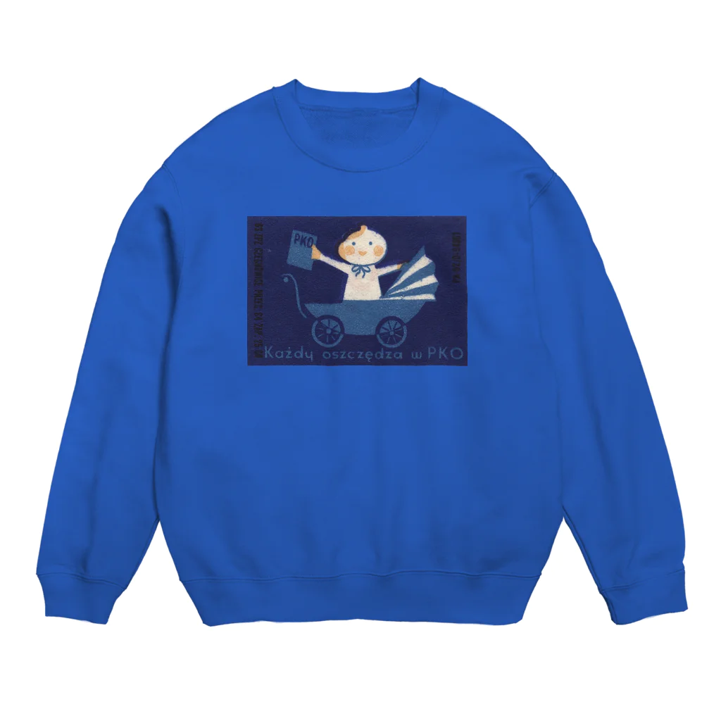 YS VINTAGE WORKSのポーランド　青い赤ちゃん　ブルーベイビー Crew Neck Sweatshirt