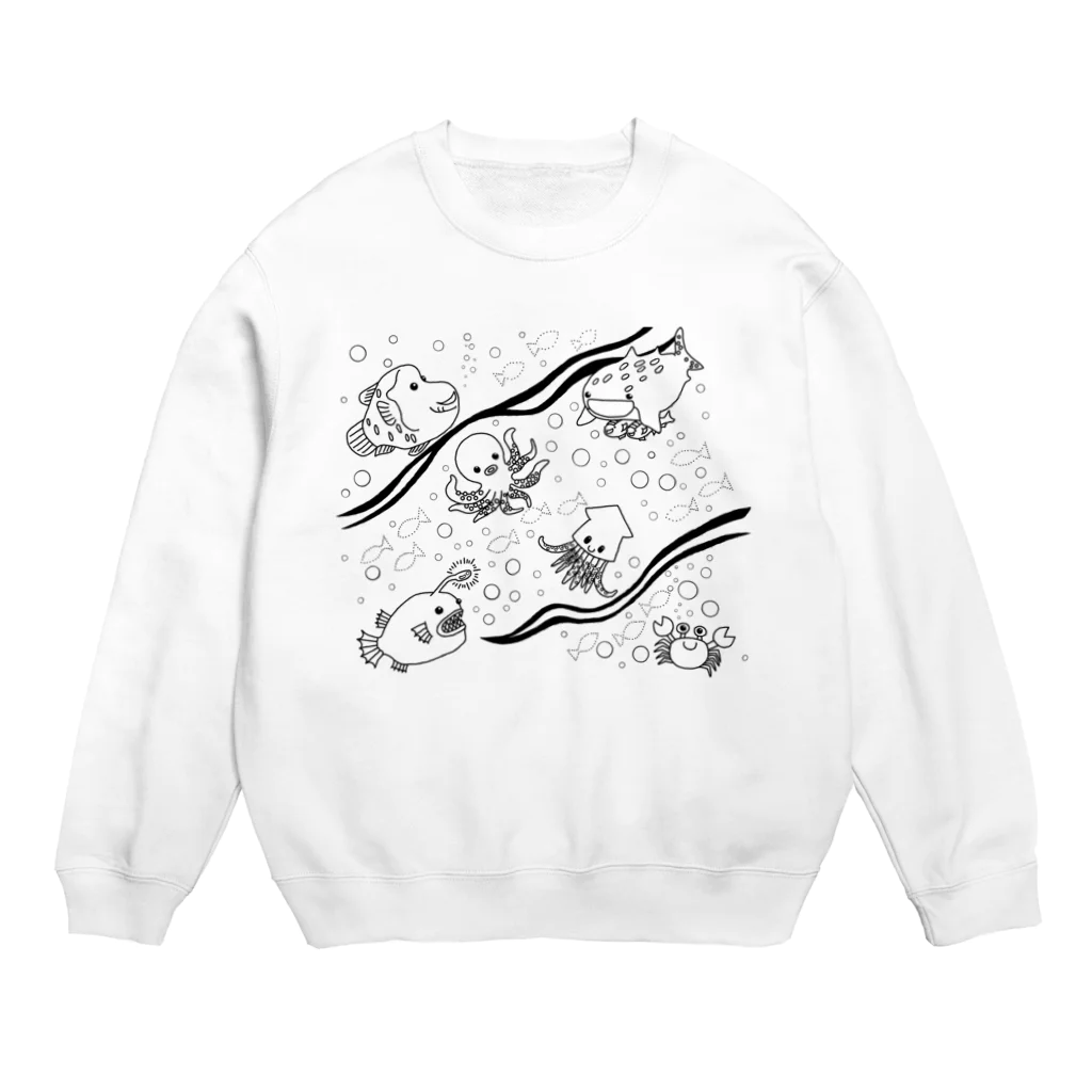 あしゅくまの海の仲間 Crew Neck Sweatshirt