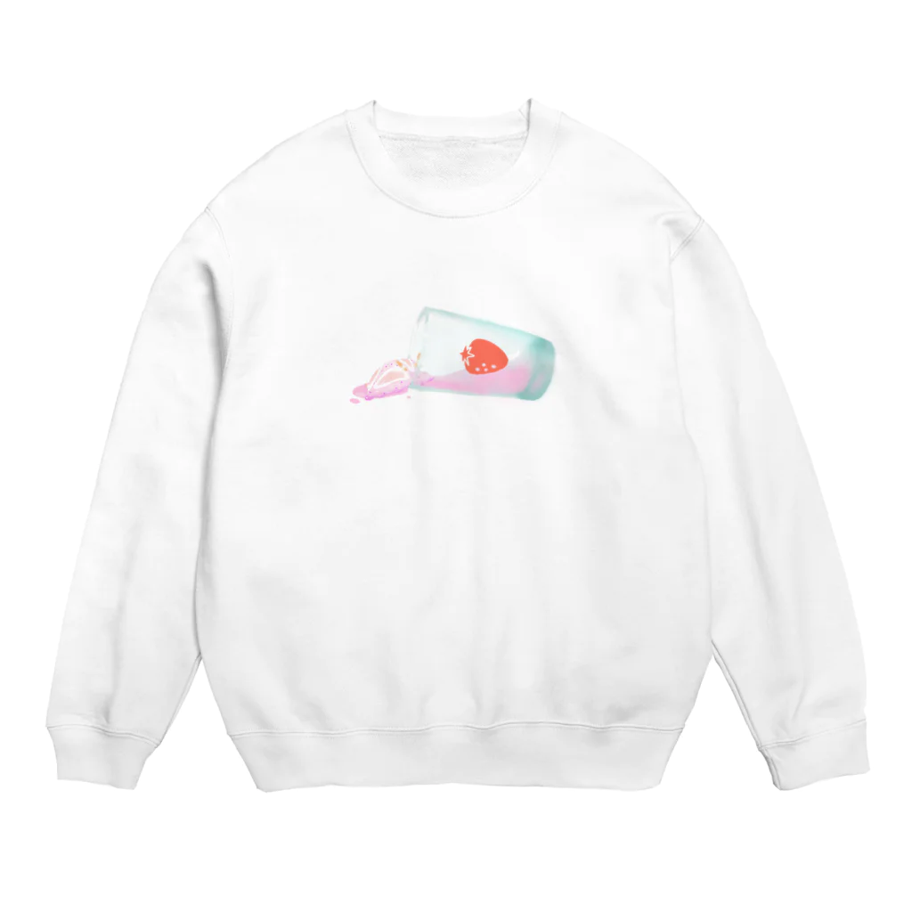 yukijiのイチゴミルクウミウシ２ Crew Neck Sweatshirt