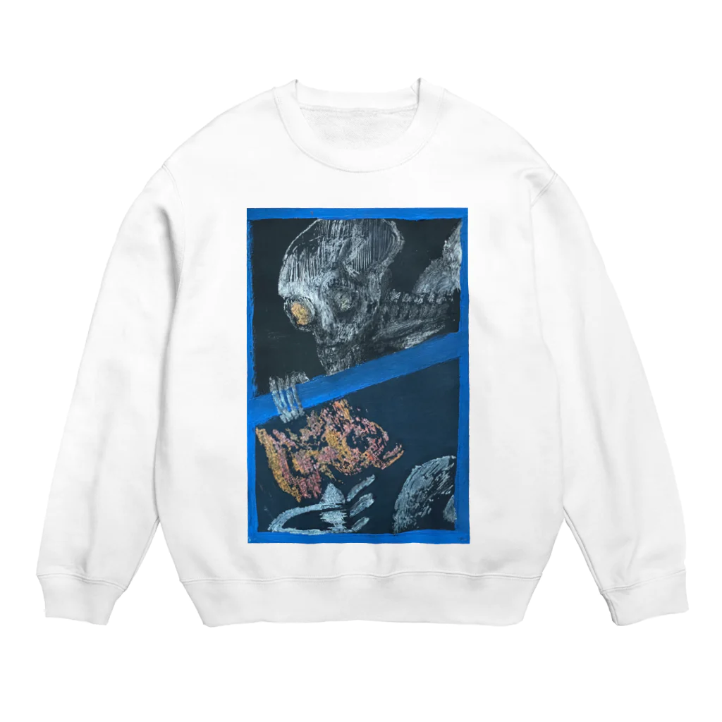 sayahartのgashadokuro BLUE（tokumiシリーズ） Crew Neck Sweatshirt