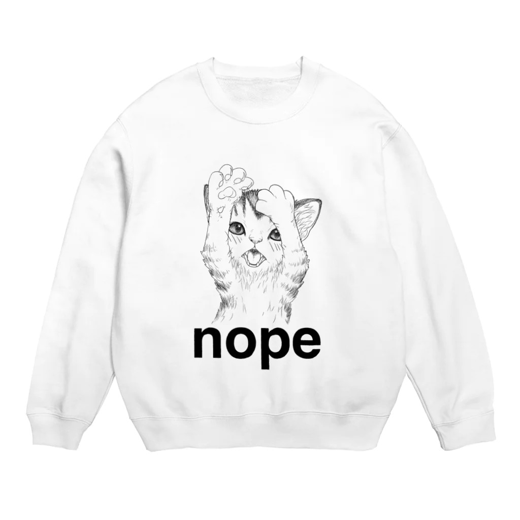 nya-mew（ニャーミュー）のいやーん無理ニャー Crew Neck Sweatshirt