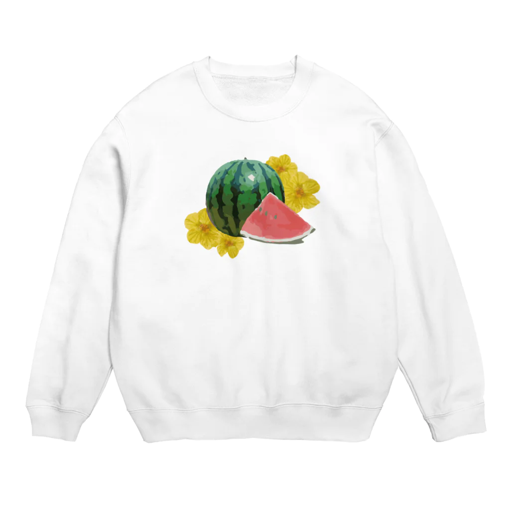 cheat omeletteのスイカの花 Crew Neck Sweatshirt