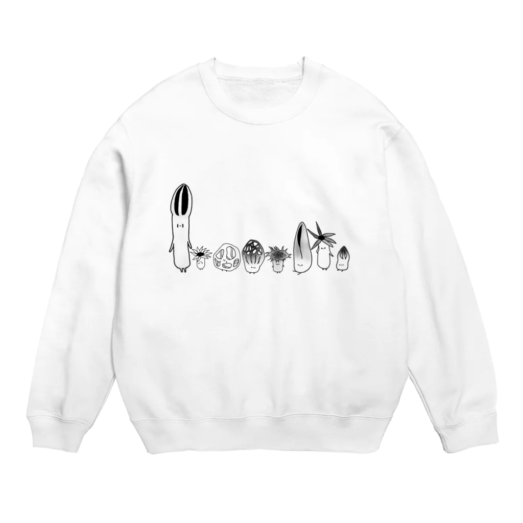 みかんじゅーすのアカカゴタケ科のみなさん（きのこ） Crew Neck Sweatshirt