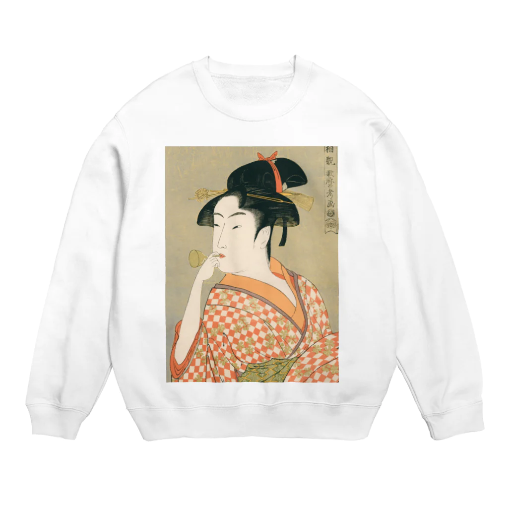 寿めでたや(ukiyoe)のUkiyoe　Utamaro Crew Neck Sweatshirt