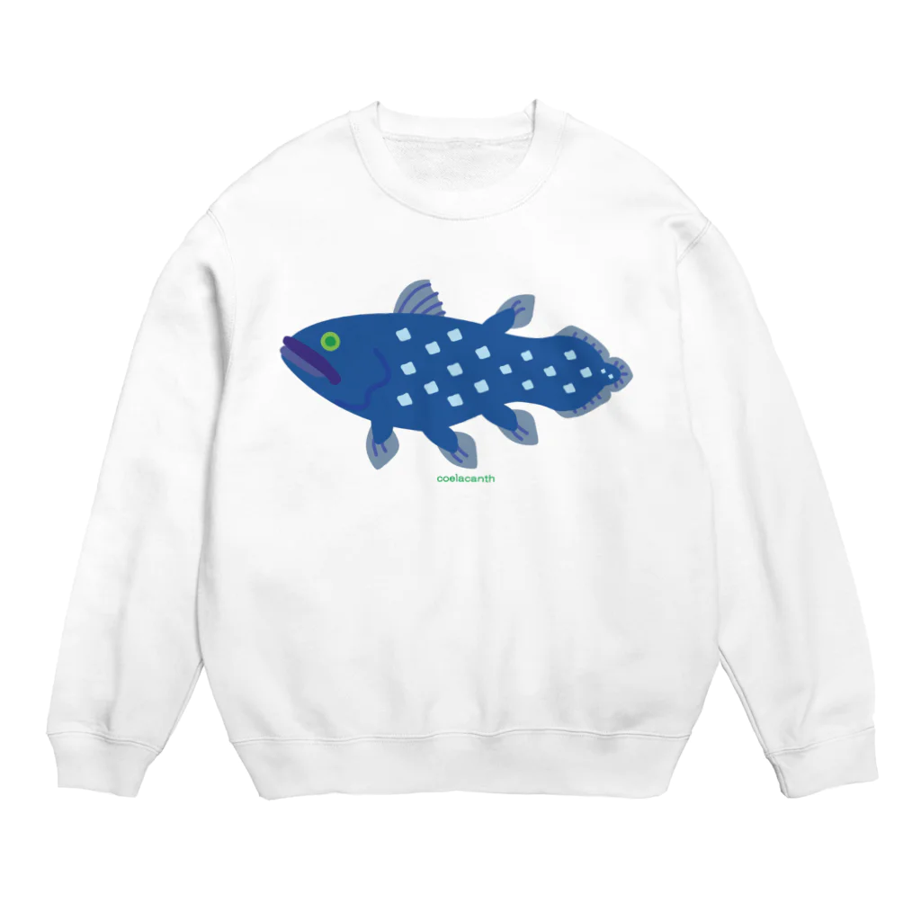 深海生物街のシーラカンス（横向き） Crew Neck Sweatshirt