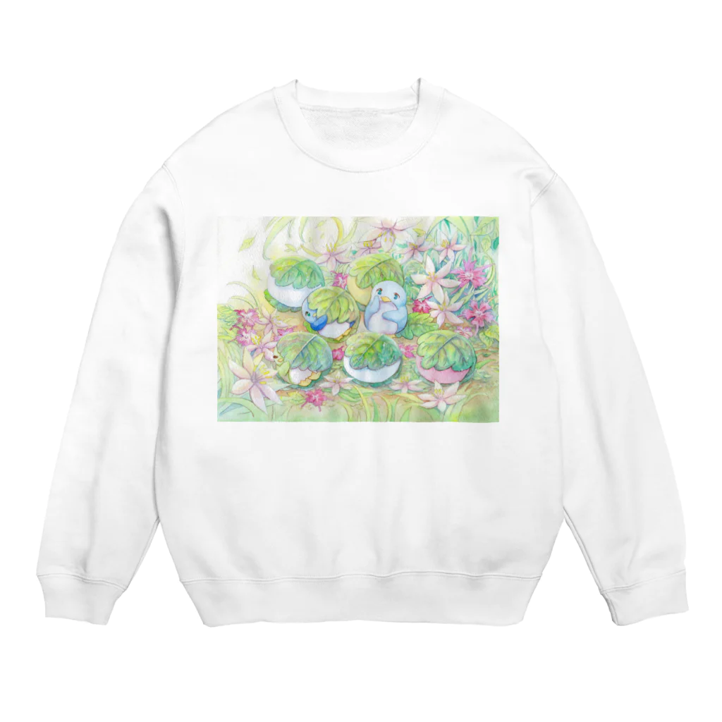 Akariya Manamiのペンギン柏餅☆かくれんぼ。 Crew Neck Sweatshirt