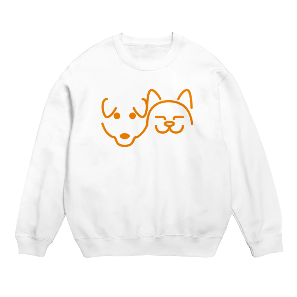 nestori shopの犬と猫 Crew Neck Sweatshirt