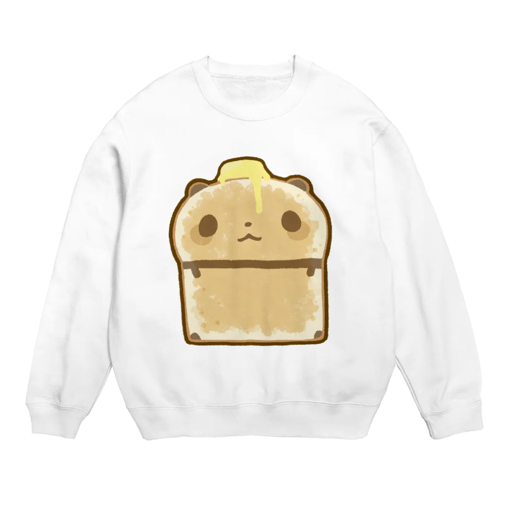 うさやのこんがりパンダパン【バターのせ】 Crew Neck Sweatshirt