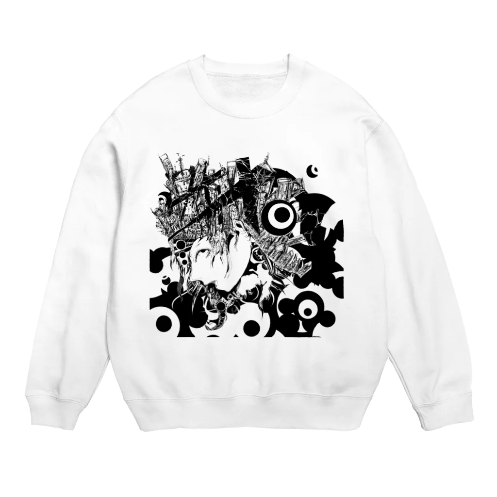 @折部.壊子(オリブ)の君という街。バブル Crew Neck Sweatshirt