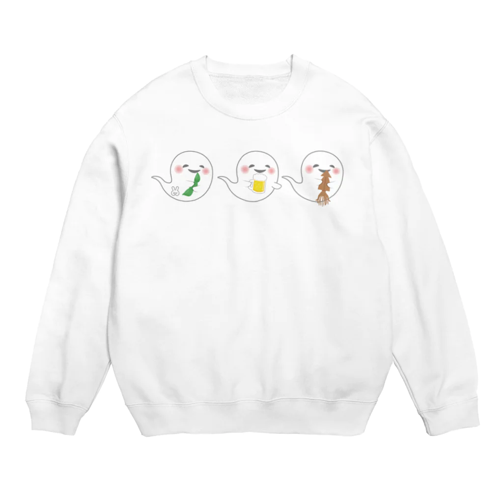 うとのぎゃらり〜🐰の夏満喫❗️お酒好きなおばけさんたち❗️ Crew Neck Sweatshirt