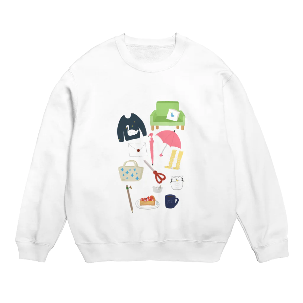 とりやまいろいろグッズの鳥と生活 Crew Neck Sweatshirt