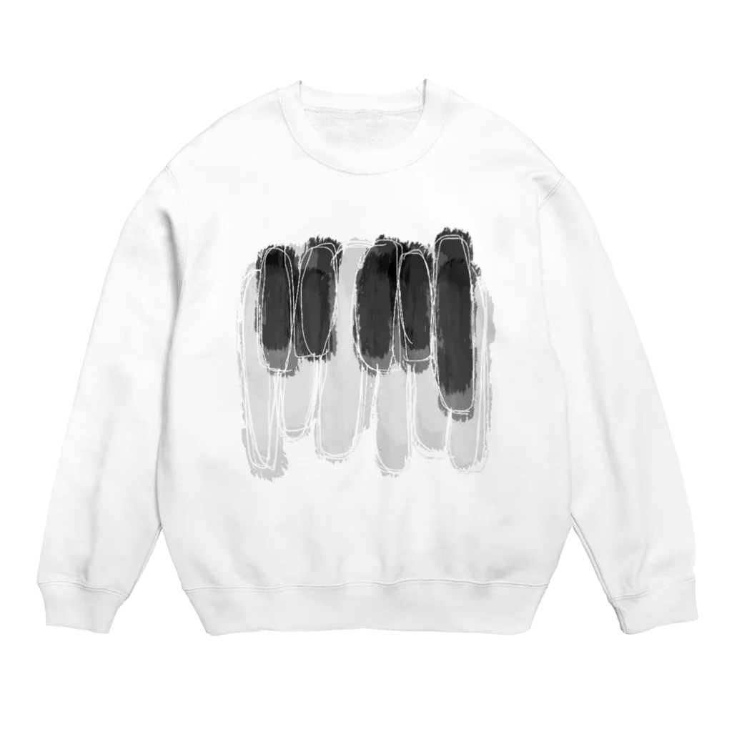 Naa Piano Music (ピアノデザインコレクション)の🎹 ピアノ 鍵盤 (大)  Crew Neck Sweatshirt