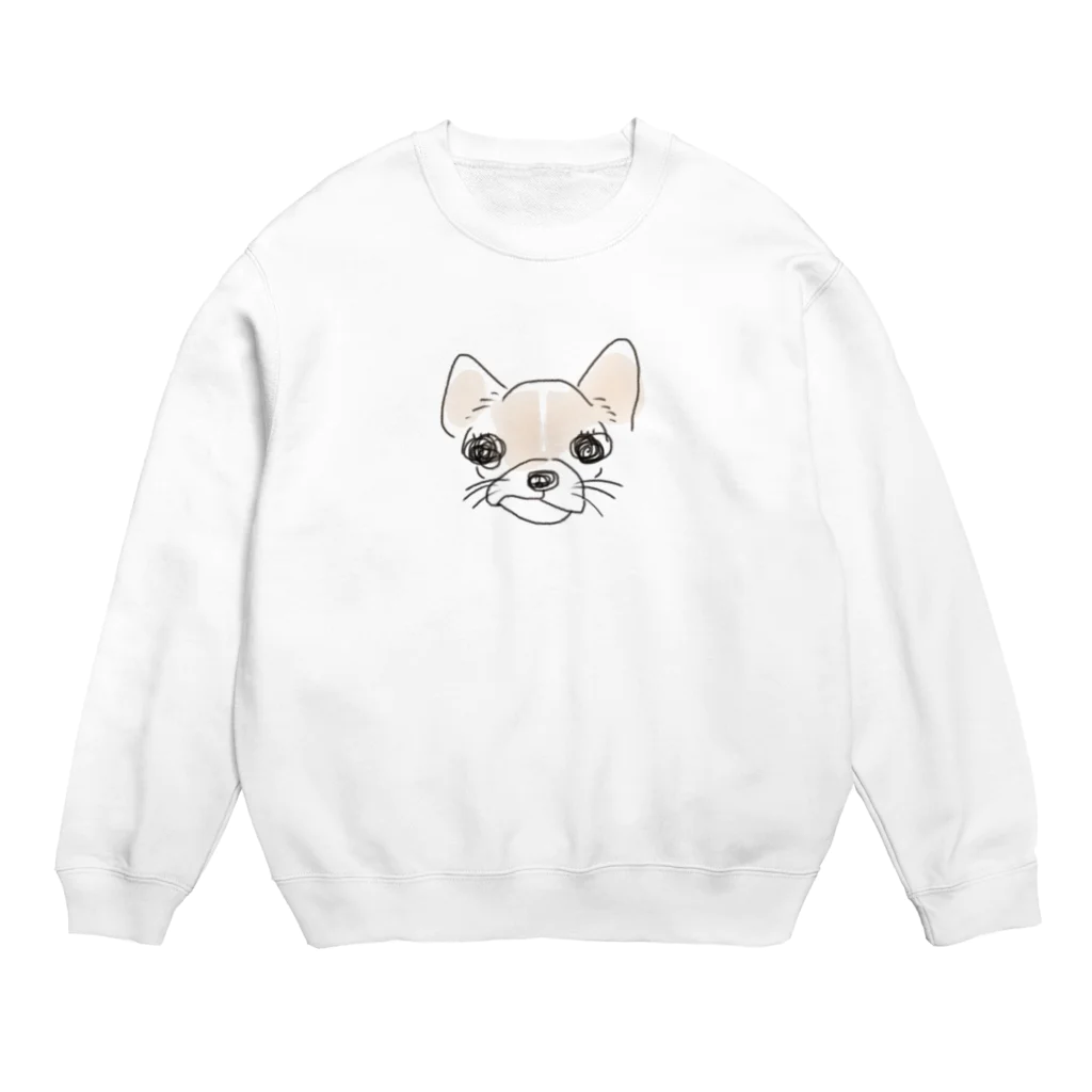 RIN shopの口の寝ぐせチワワ Crew Neck Sweatshirt