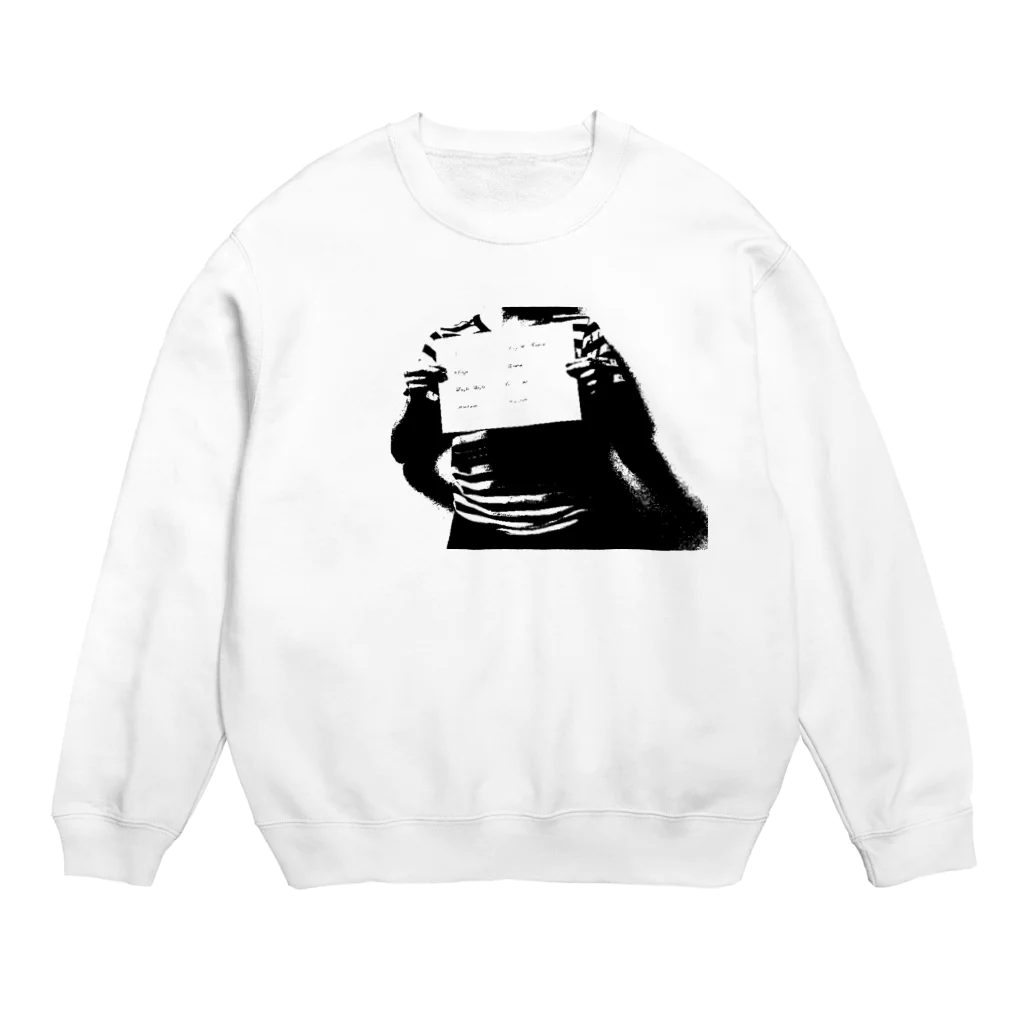 Nonsense Shopのマグショット？　罪人？（モノクロカラー） Crew Neck Sweatshirt