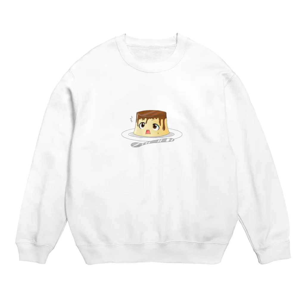 プリンになった人のプリンだけど食べちゃうの！？？ Crew Neck Sweatshirt