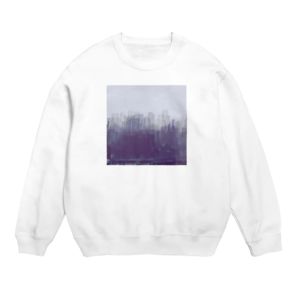 行方不レ知のmonotone city Crew Neck Sweatshirt