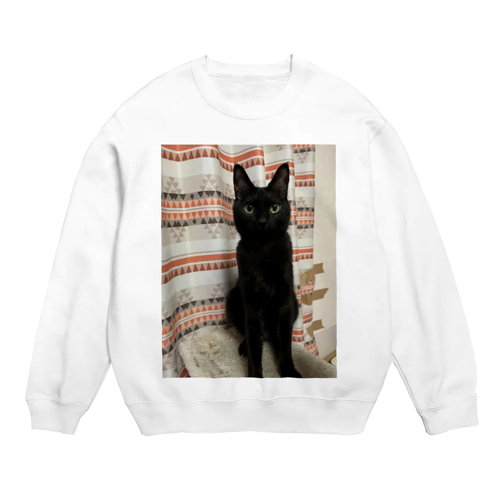 キキの黒猫ショップの黒ネコちゃん Crew Neck Sweatshirt
