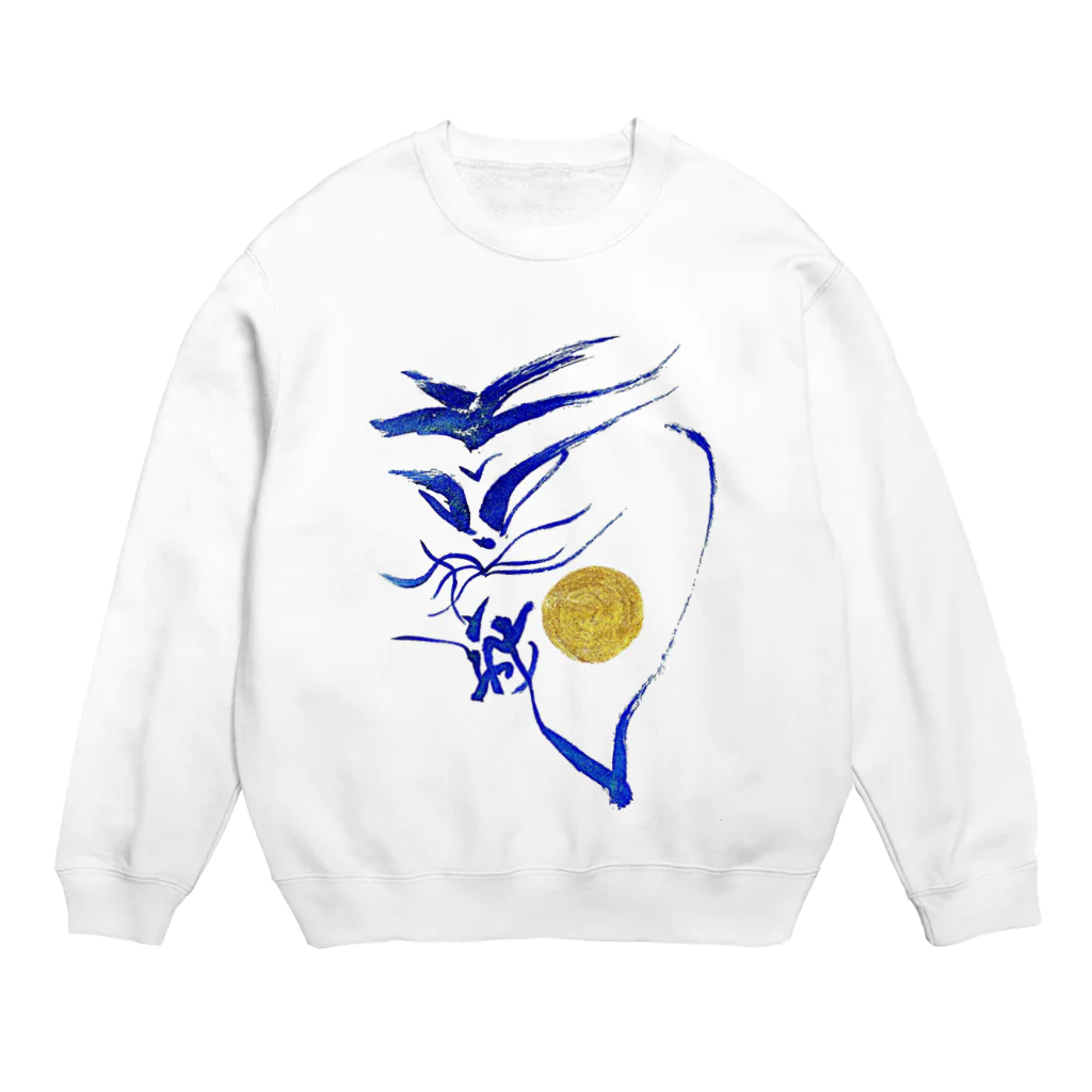 Yuki KashattoのBlue Doragon in Futamata Crew Neck Sweatshirt