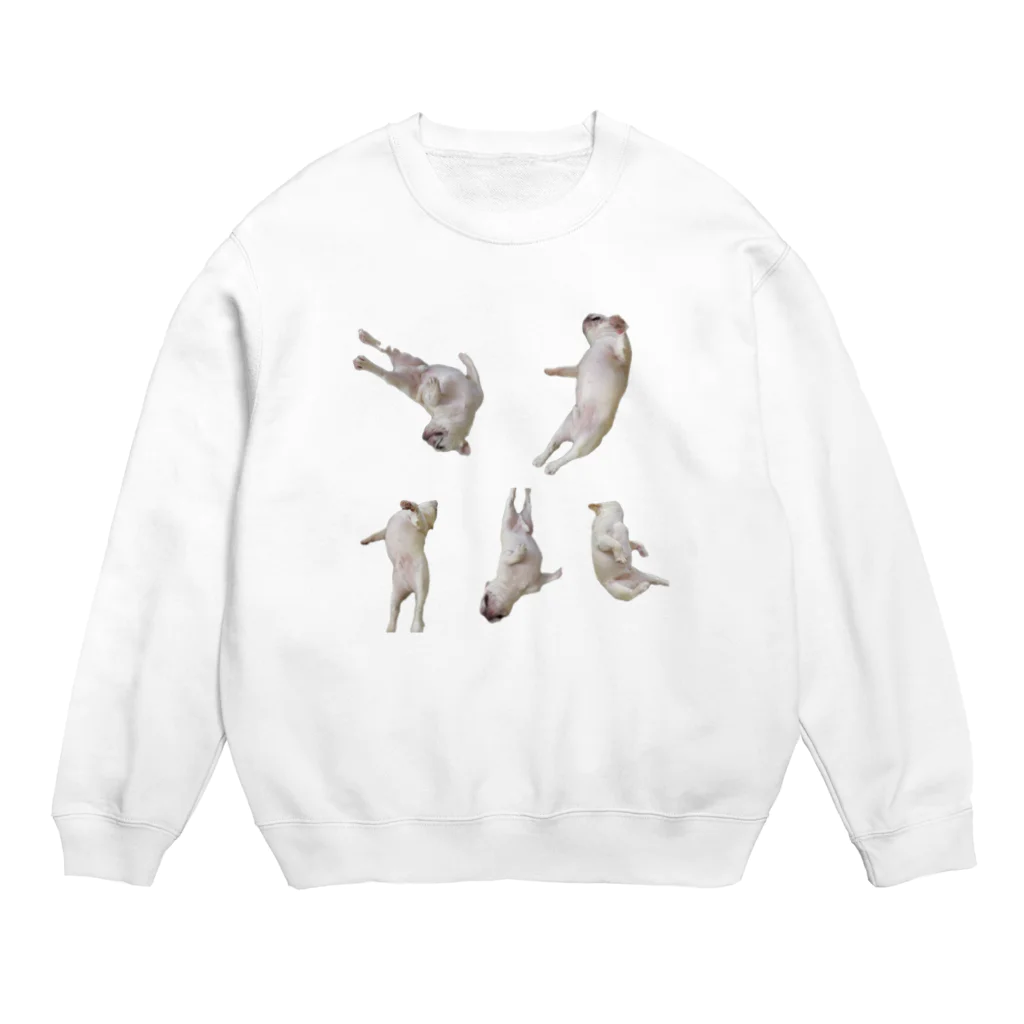 ロキの店の転がる犬 Crew Neck Sweatshirt