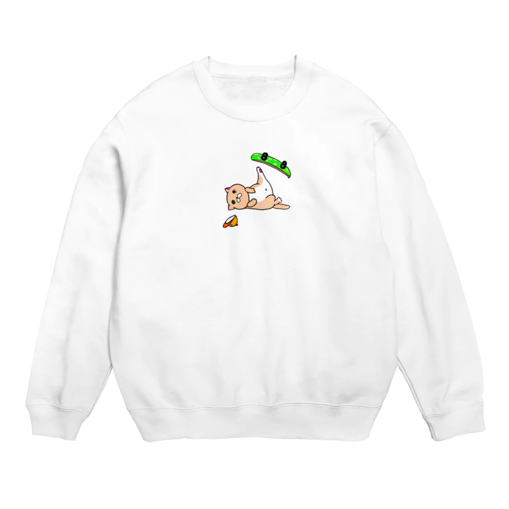 十人十色ちゃんのKitty skateboard スケートボード Crew Neck Sweatshirt