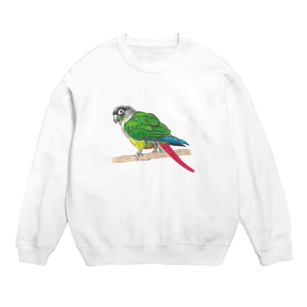 森図鑑の[森図鑑] ウロコインコC 横向き Crew Neck Sweatshirt