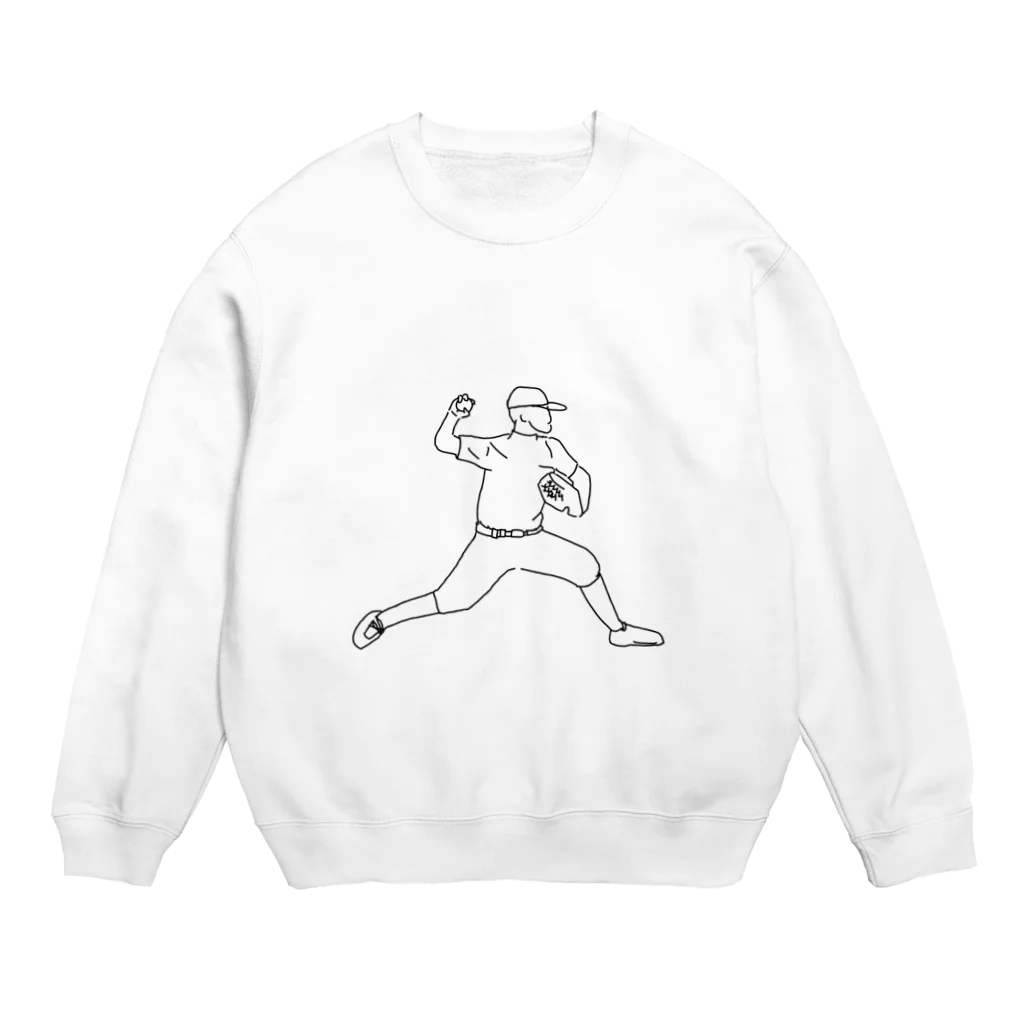 あしのお店のピッチャーくん Crew Neck Sweatshirt