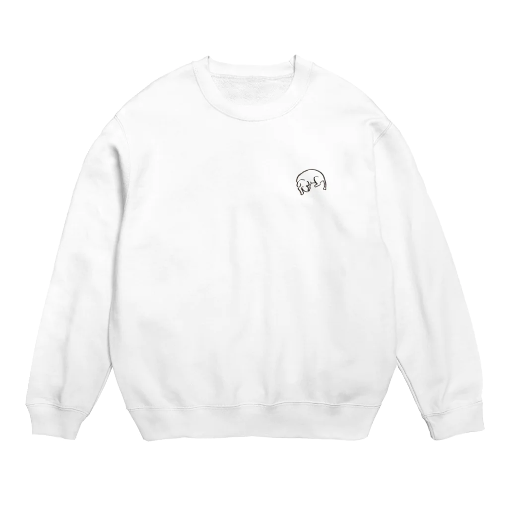 森のカミリオンの眠たそうなほそい犬 Crew Neck Sweatshirt