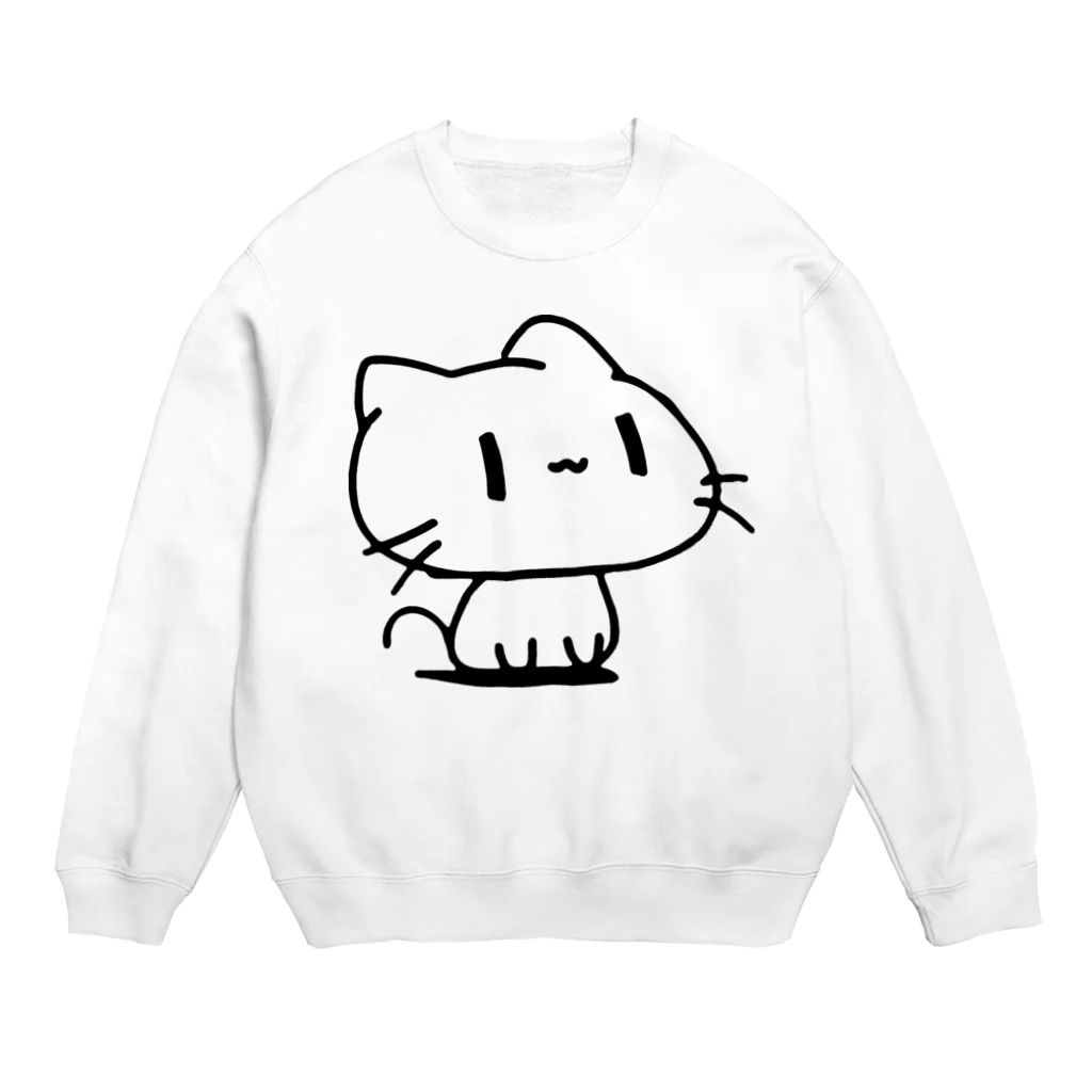 どどど素人のどどねこ-おすわり- Crew Neck Sweatshirt