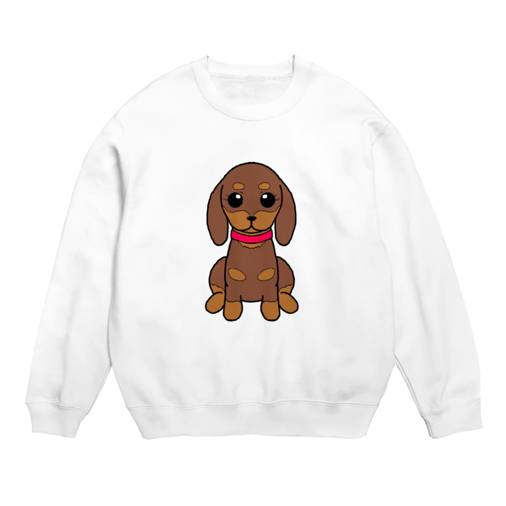 ☆アンジュのハウス☆の甘えん坊ダックスちゃん Crew Neck Sweatshirt