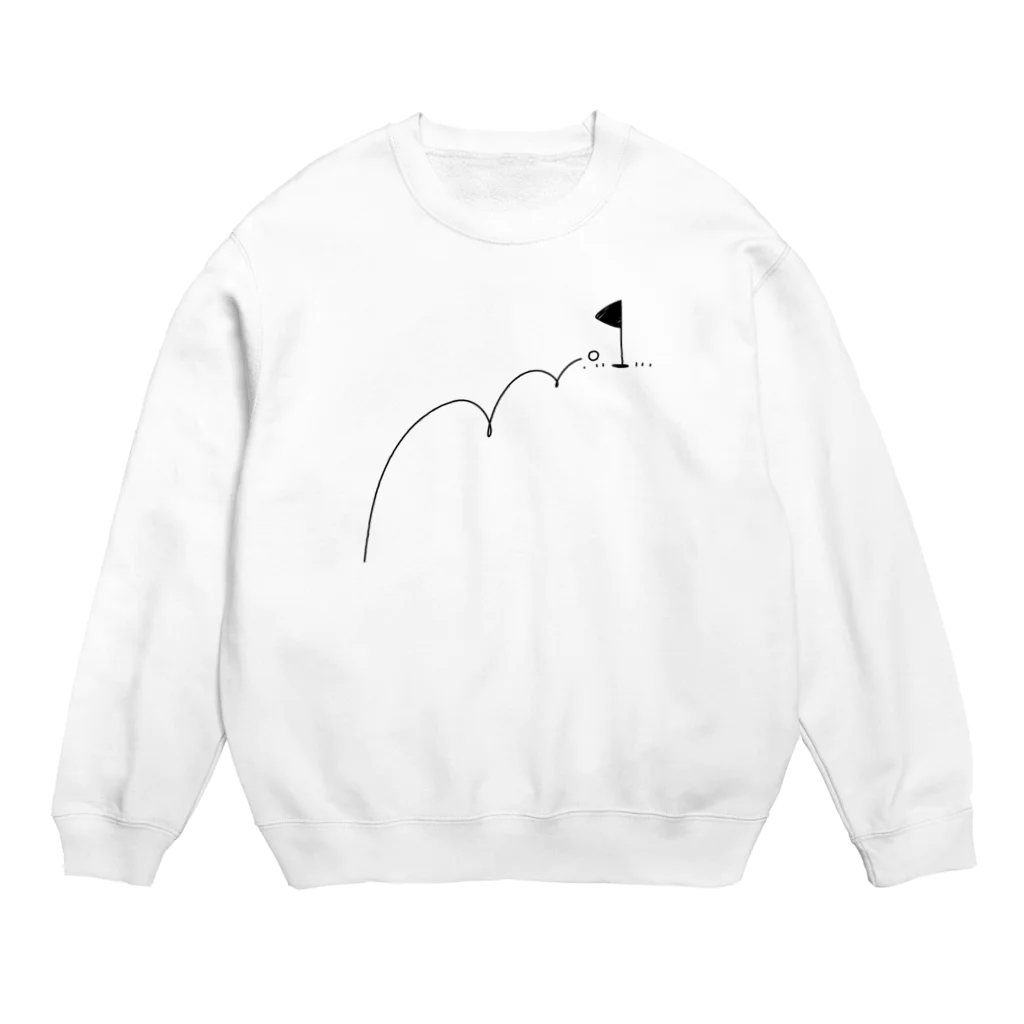 イラスト MONYAAT のホールインワン　ゴルフTシャツ Crew Neck Sweatshirt