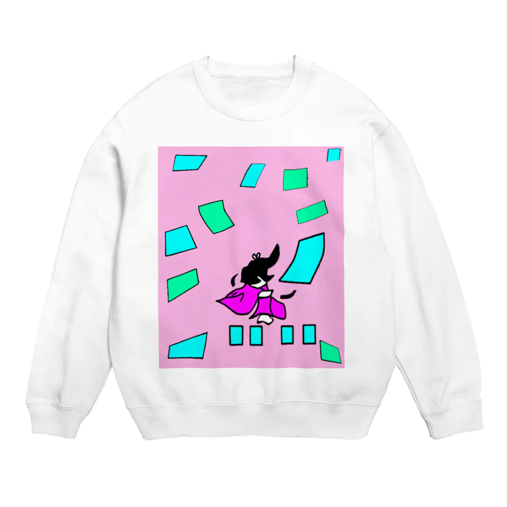 greetenの競技かるた　ピンク Crew Neck Sweatshirt