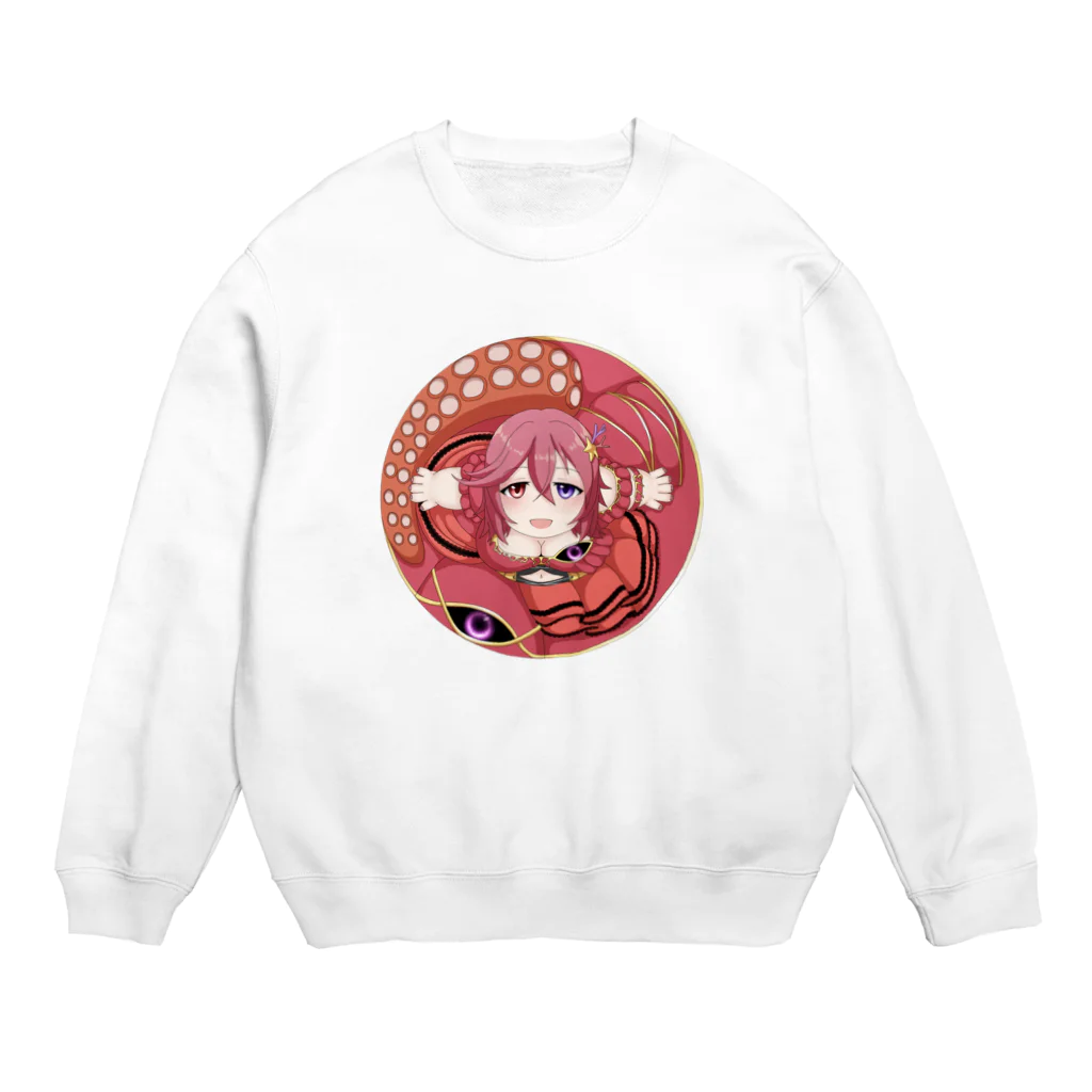 個人Vtuberテンタクル七海ショップSUZURI支店のまんまるテンタクル七海 Crew Neck Sweatshirt