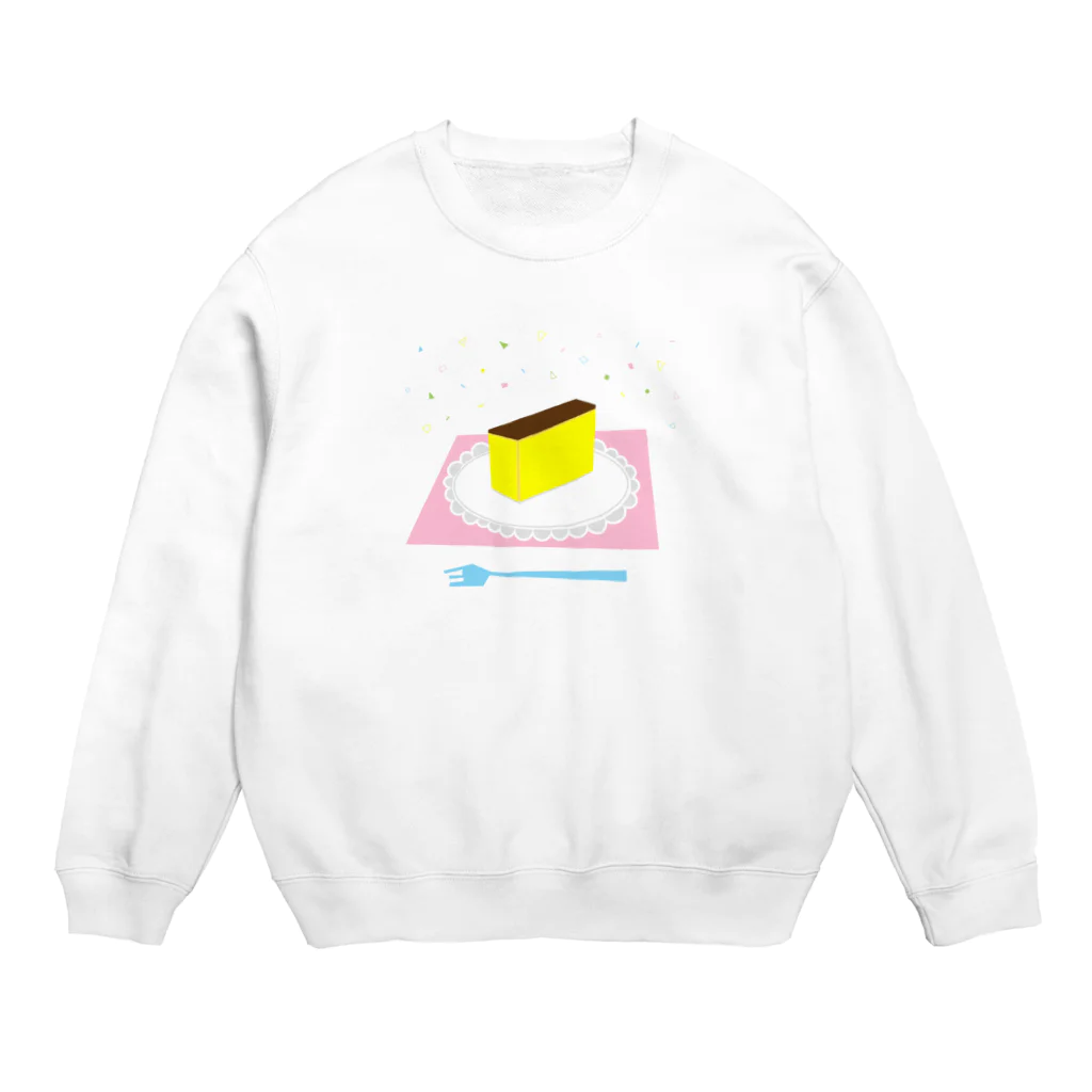 うさぎちゃんアイランドのごちそうカステラ Crew Neck Sweatshirt