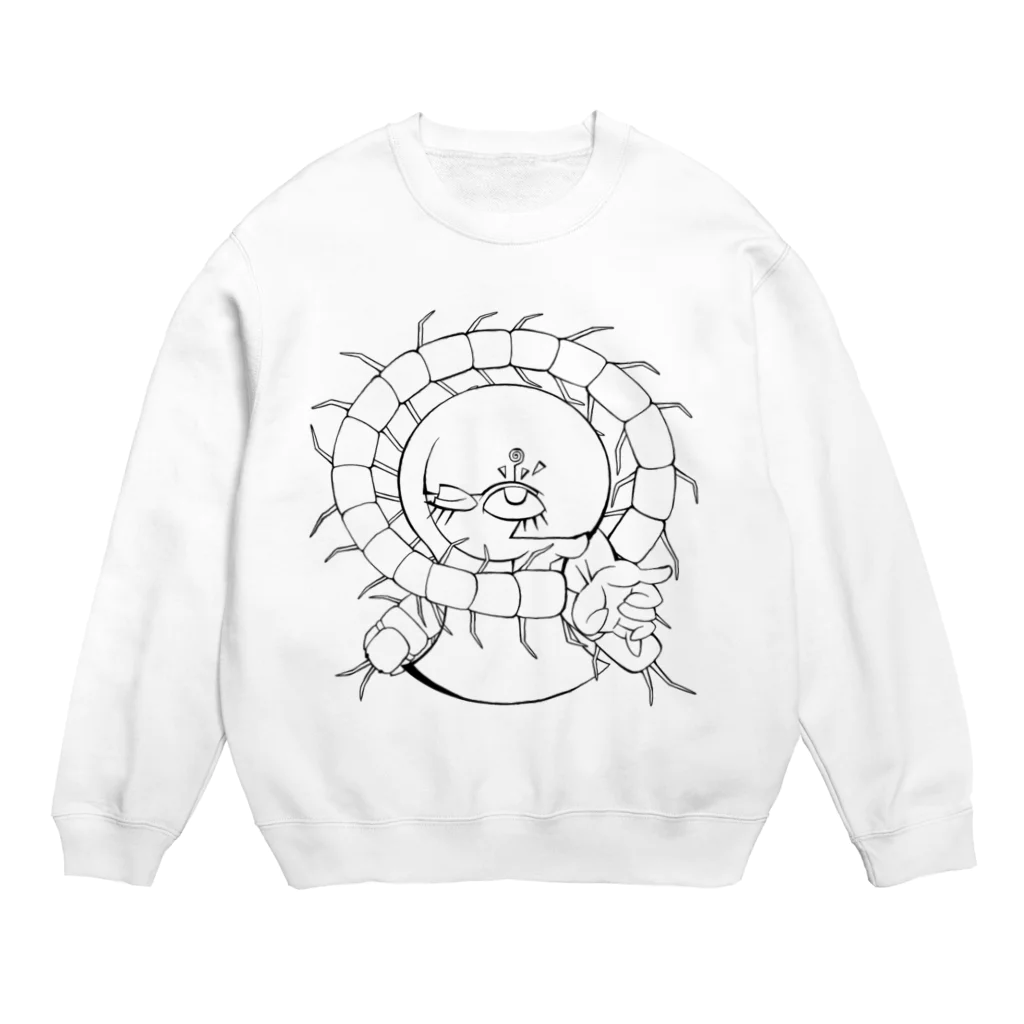 くるみのお店のムカデ(透過) Crew Neck Sweatshirt