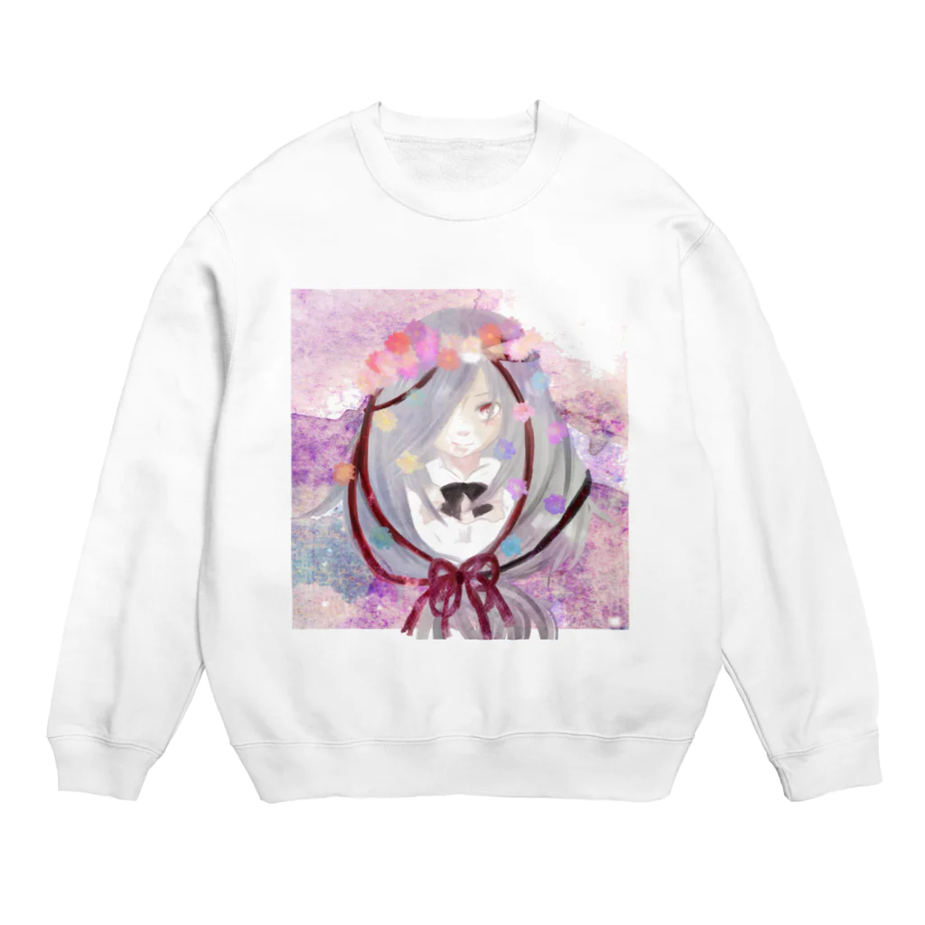 caTeaの華のショウジョ Crew Neck Sweatshirt