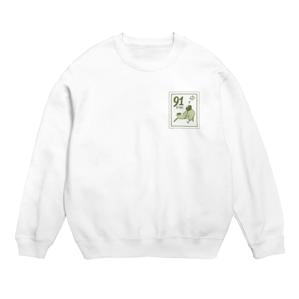 イニミニ×マートのキーウィの切手 Crew Neck Sweatshirt