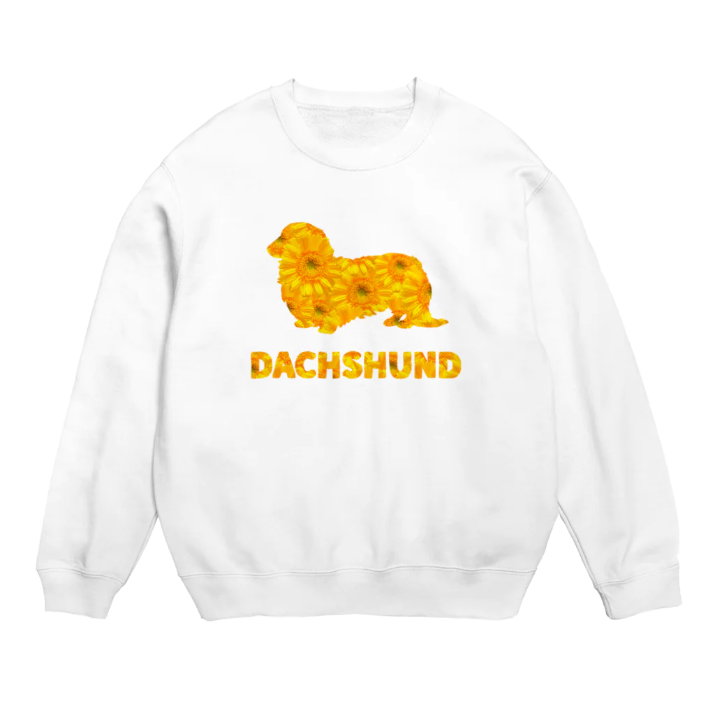 onehappinessのダックスフンド　ガーベラ Crew Neck Sweatshirt