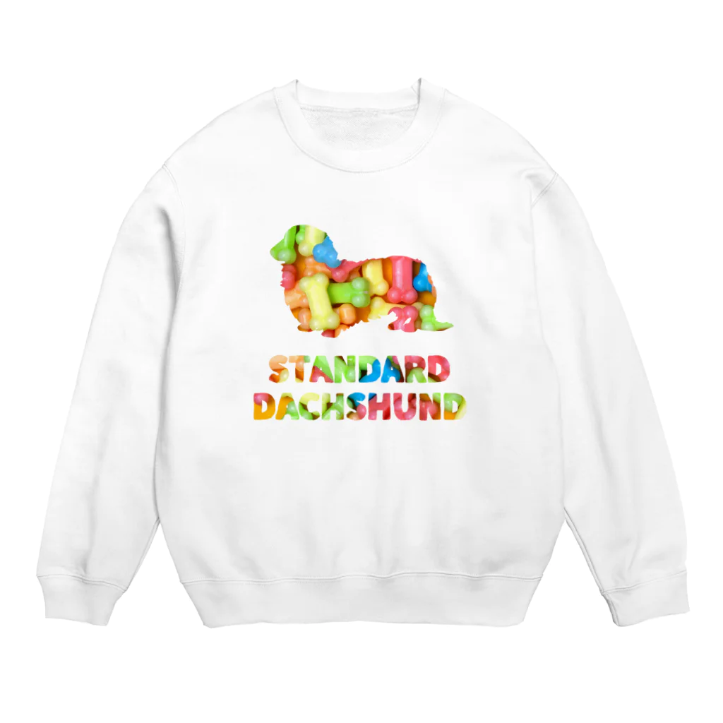 onehappinessのスタンダードダックスフンド　骨ガム Crew Neck Sweatshirt