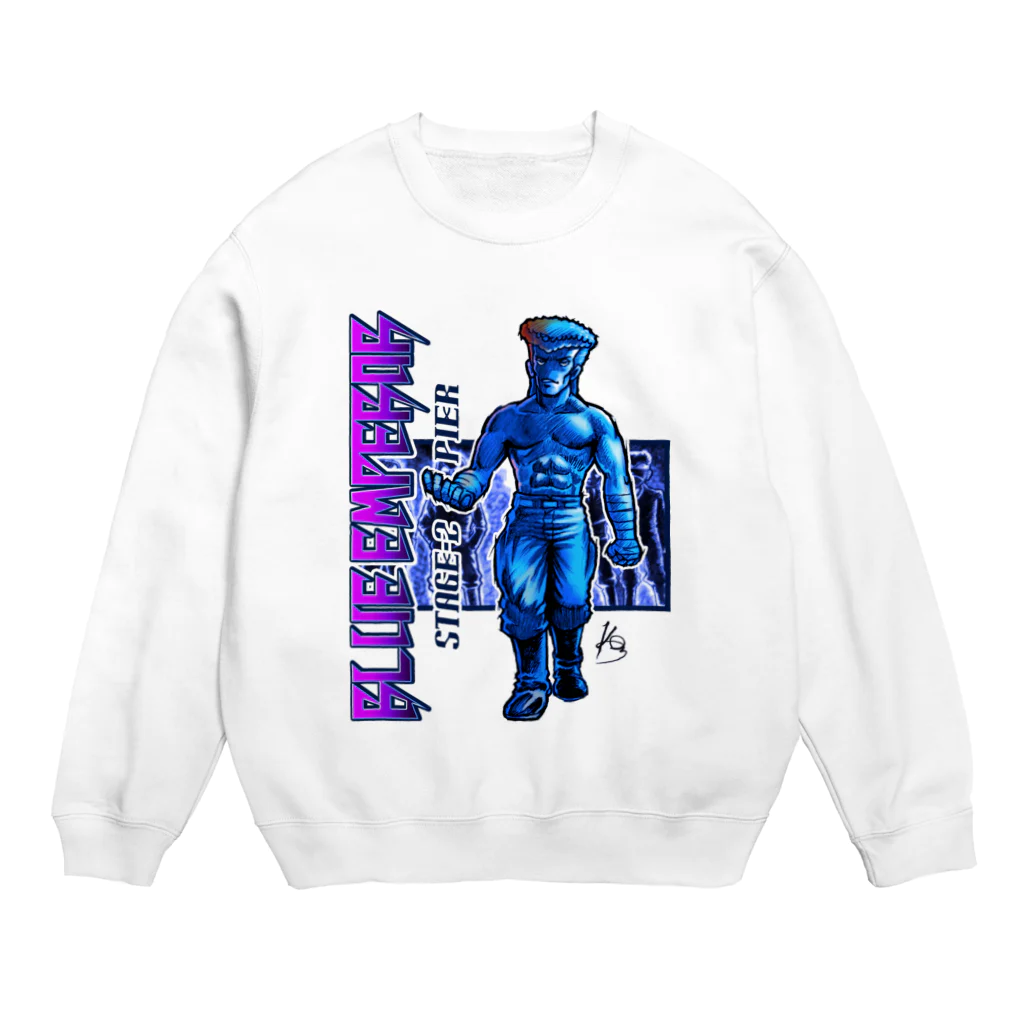 Kon-ART グッズショップのBLUE Emperorシンジver02 Crew Neck Sweatshirt