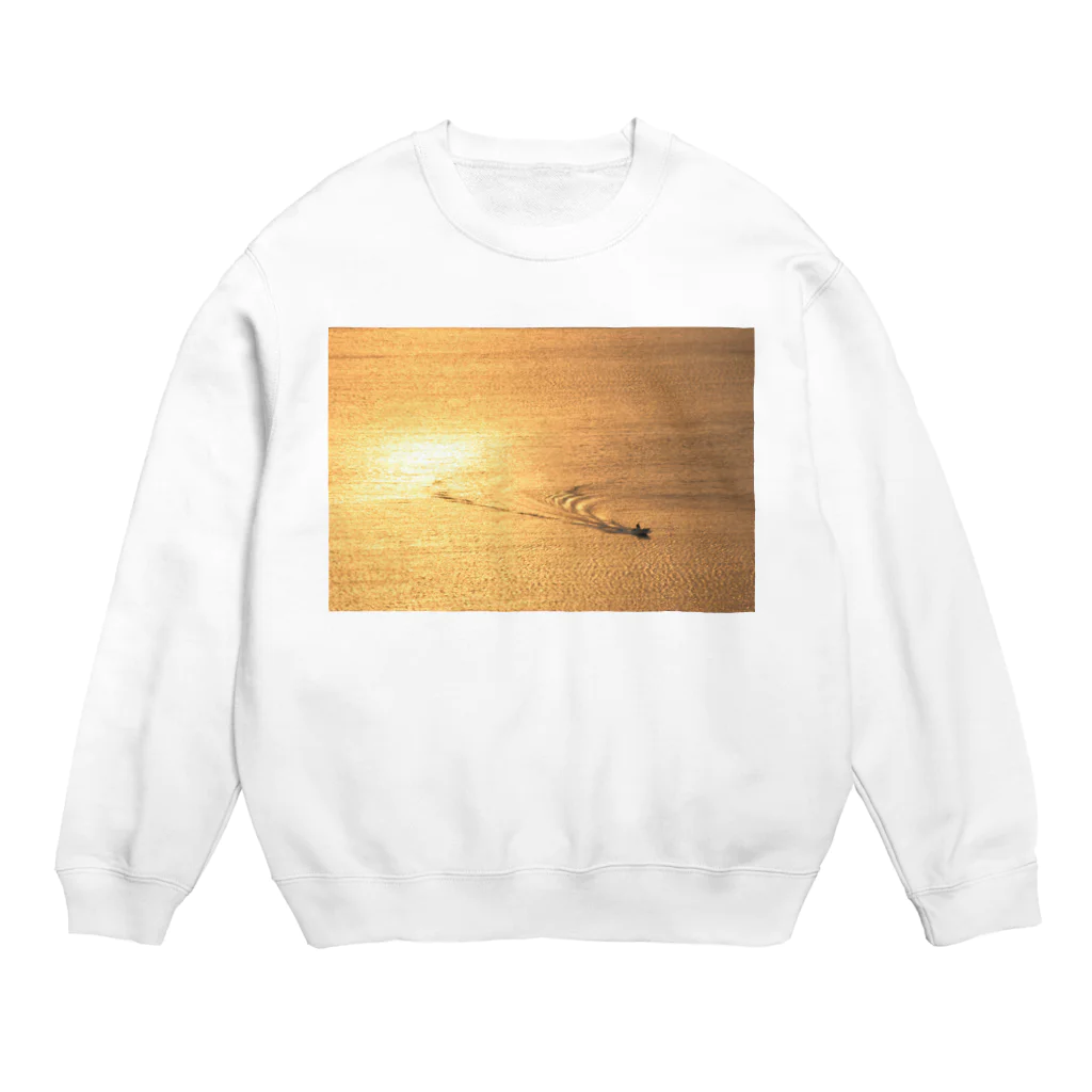 小佐々塾の黄金色の海 Crew Neck Sweatshirt