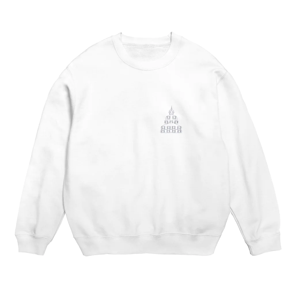 puikkoのサクヤン（タイ伝統の刺青）　ヤント・パッタニミット（ワンポイント） Crew Neck Sweatshirt