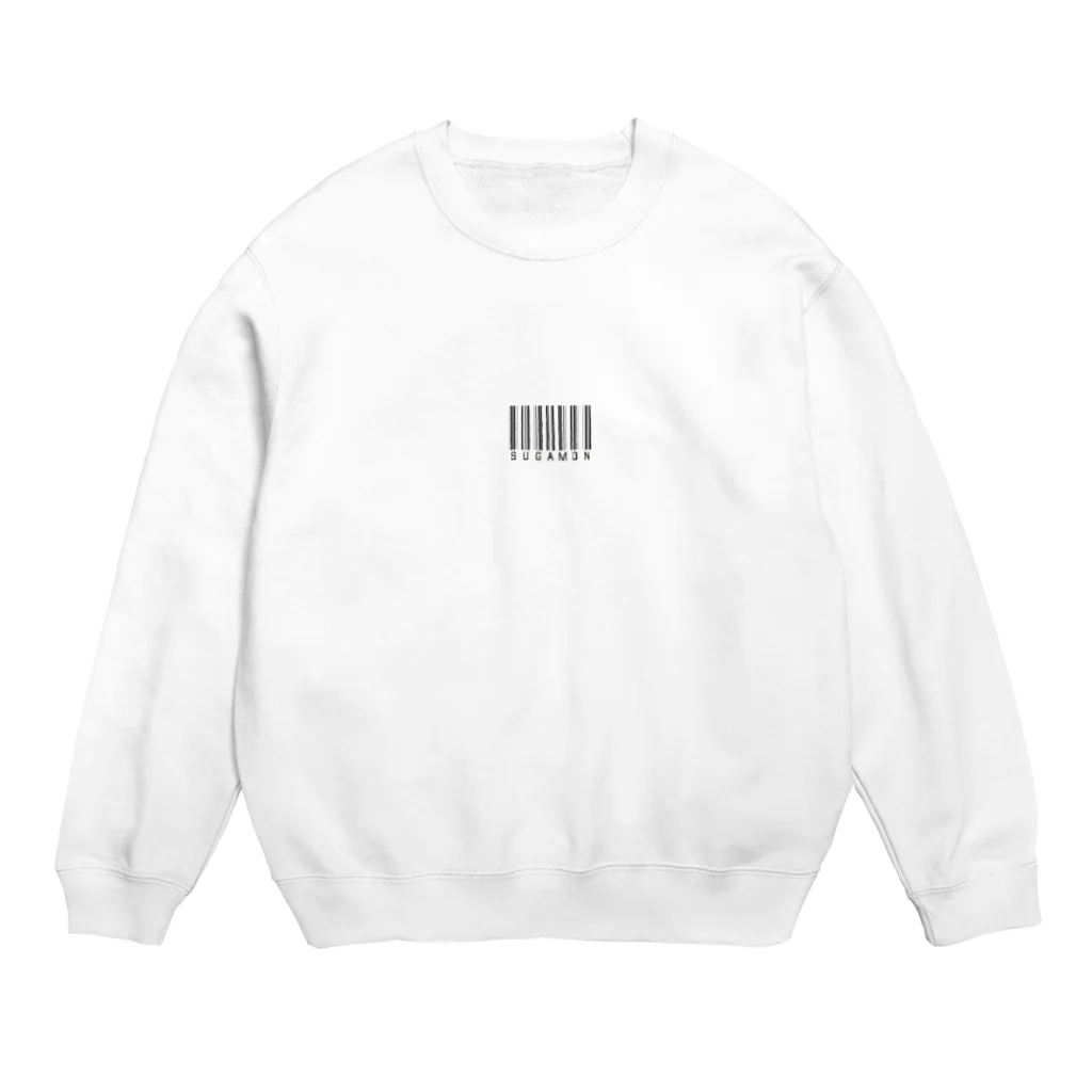 雑貨屋のオソラさんのバーコードすがもんロゴ Crew Neck Sweatshirt